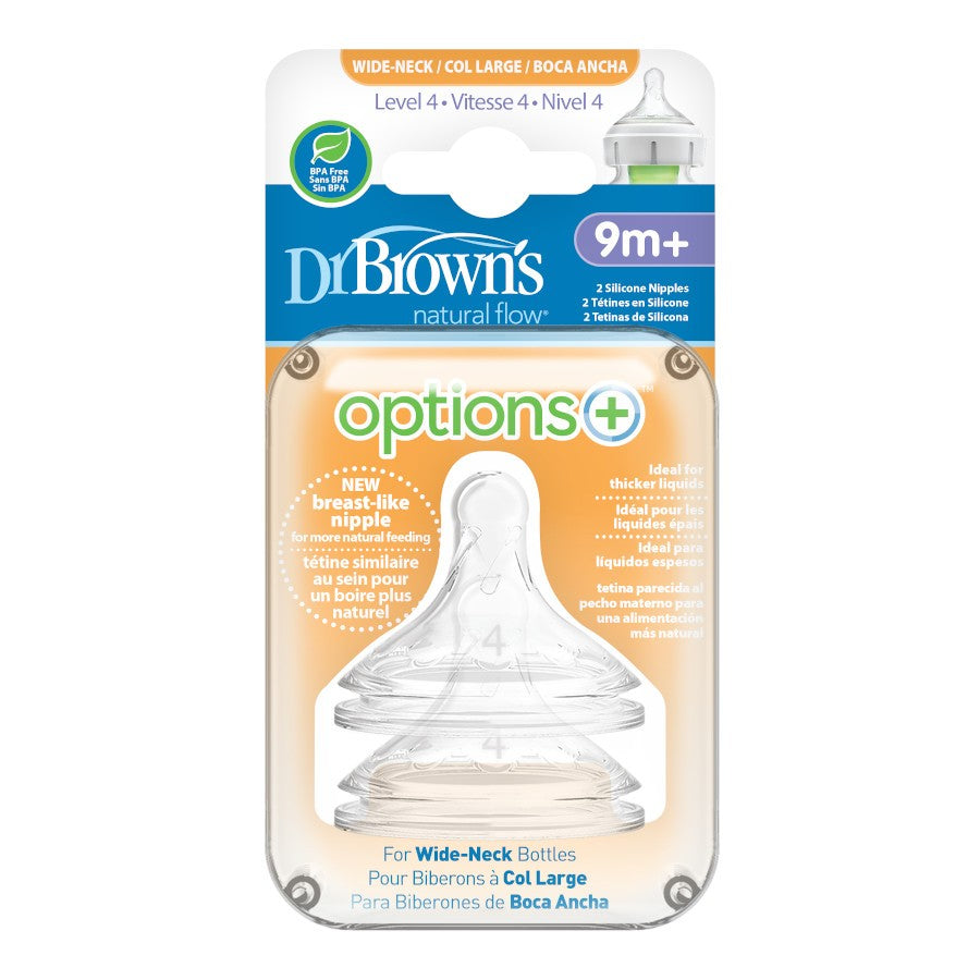 Dr. Brown’s® Wide-Neck Bottle Teats - 2 Pack