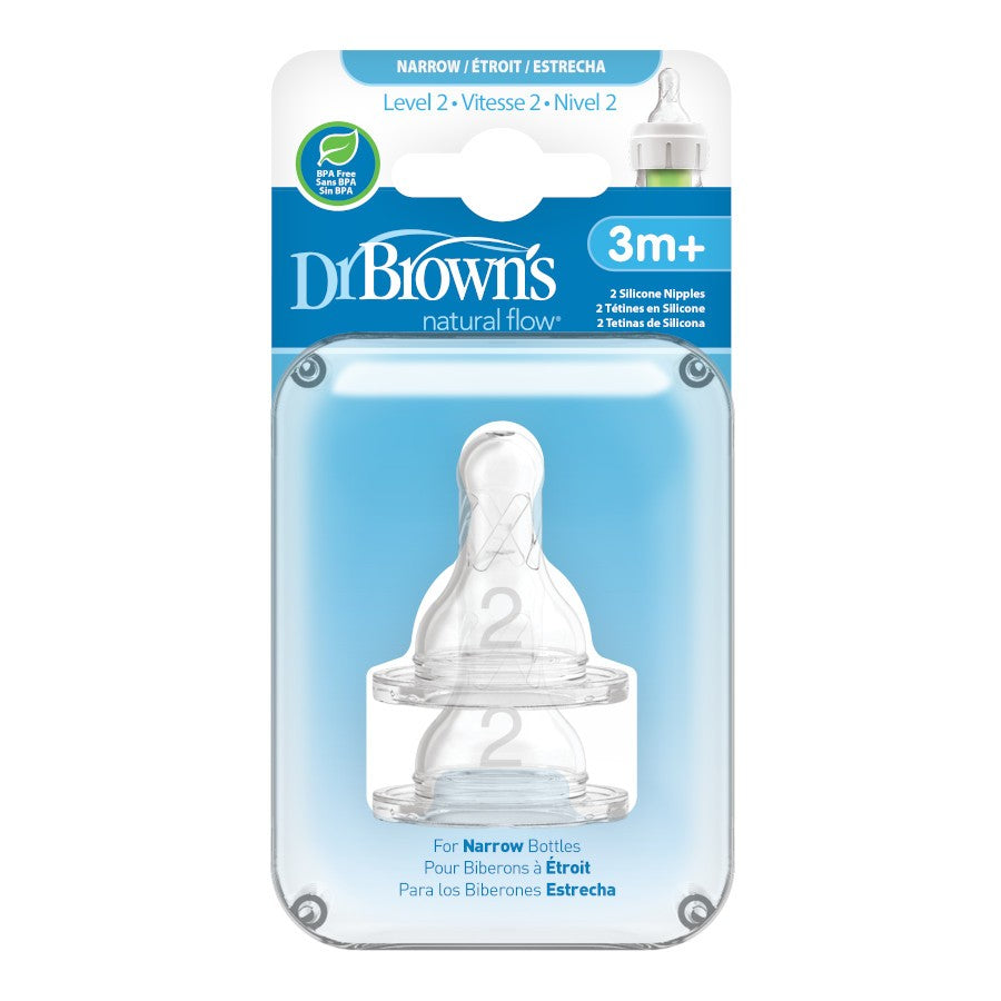 Dr. Brown’s® Narrow Bottle Teats - 2 Pack