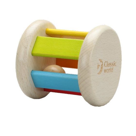 Classic World Wooden Roller Rattle