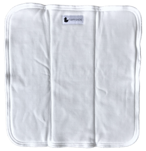 Fluffy Ducks Reusable Cloth Nappy Inserts Bamboo Cotton Tri-Fold