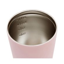 Made by Fressko Reusable Stainless Steel Cup Bino Camino in floss showing internal barista measurements