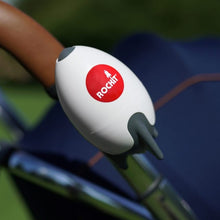 close up of the rockit attached to a stroller