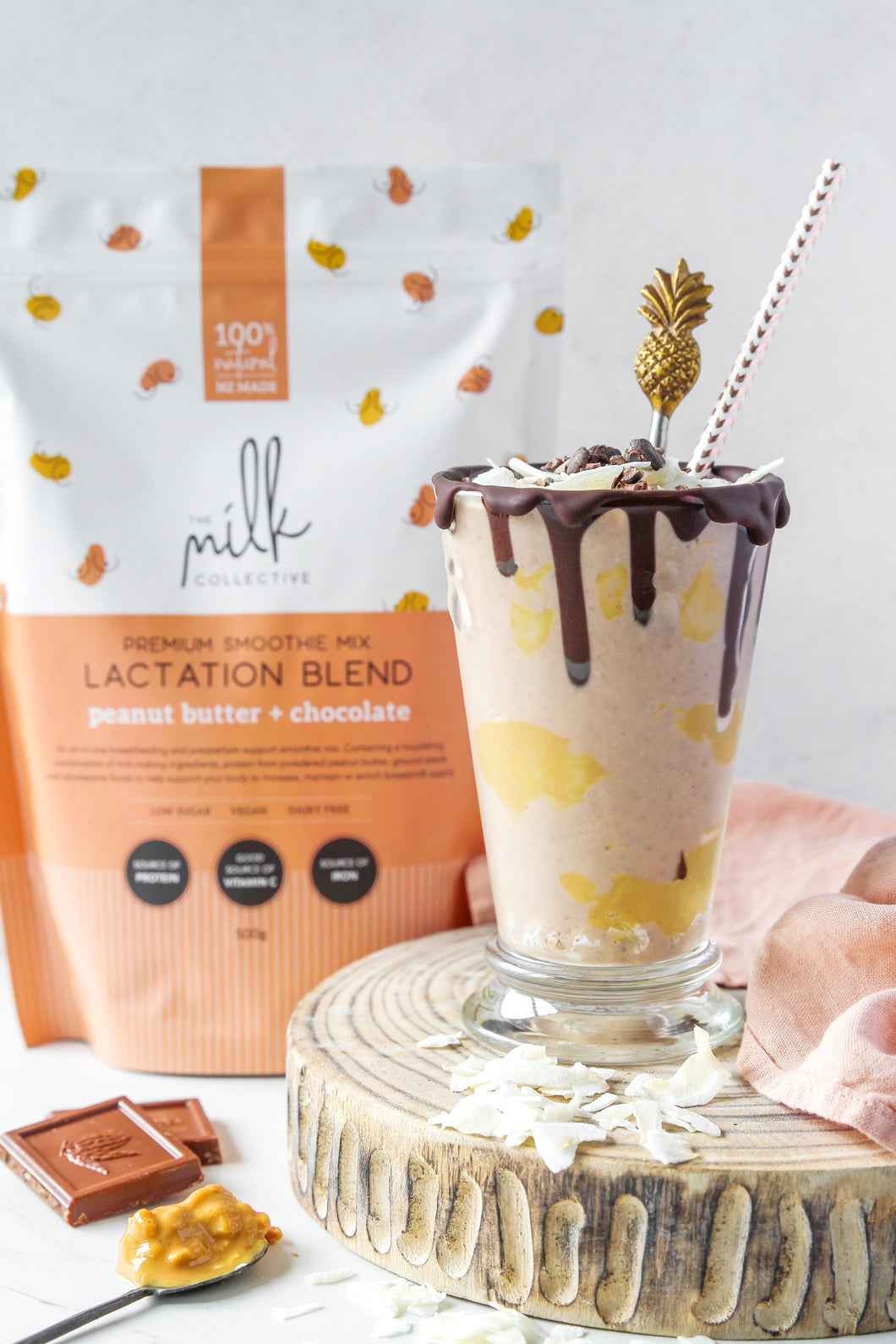 The Milk Collective Lactation Blend - Peanut Butter & Chocolate