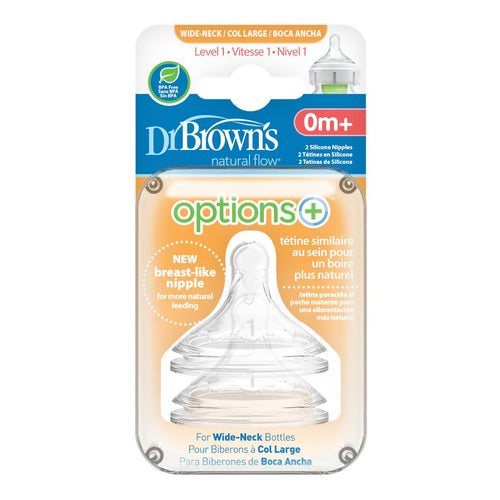 Dr. Brown’s® Wide-Neck Bottle Teats - 2 Pack