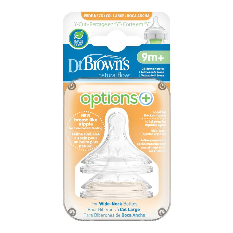 Dr. Brown’s® Wide-Neck Bottle Teats - 2 Pack