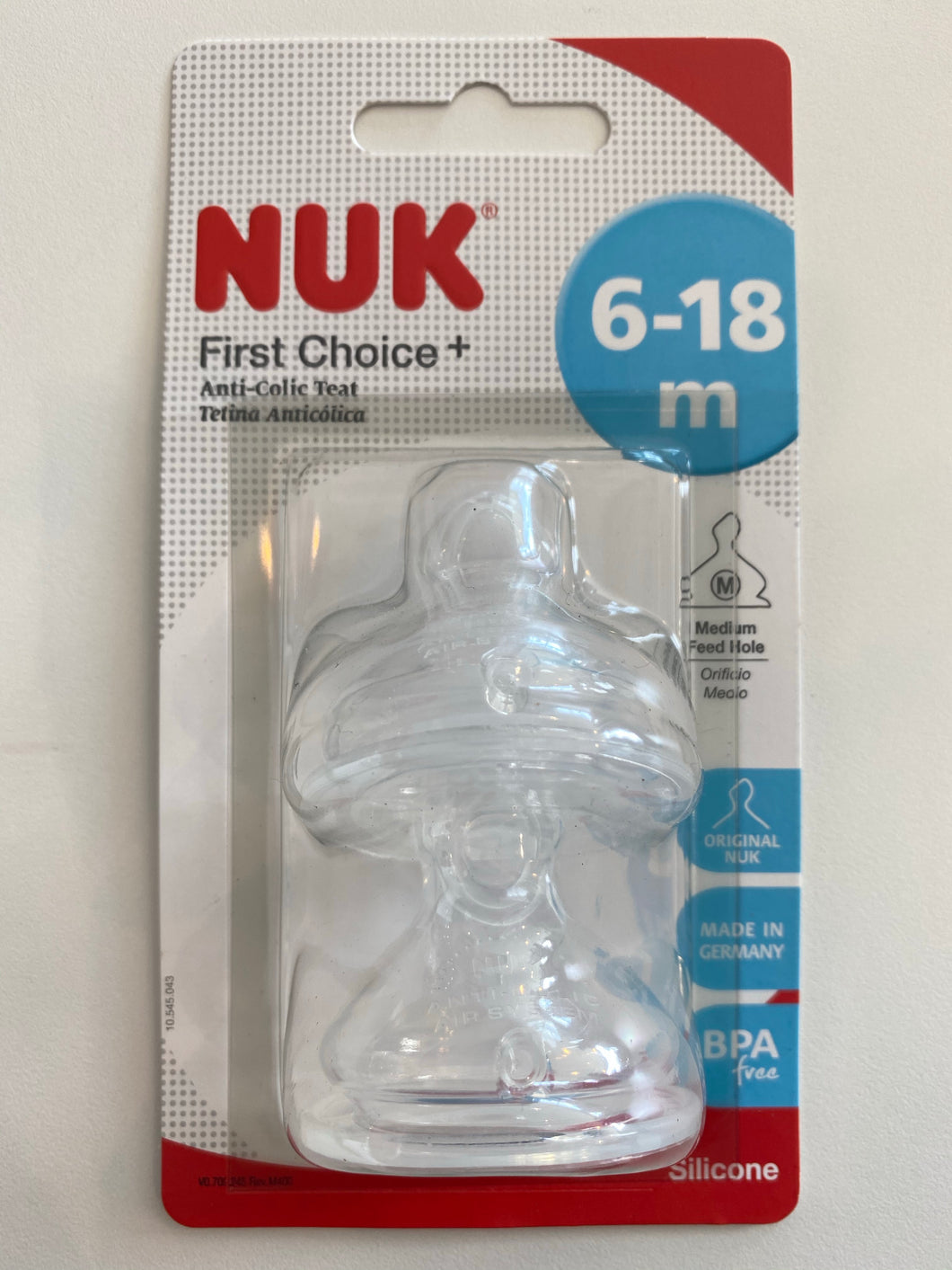 NUK First Choice Plus Tétines Physiologiques en Silicone, Aucune