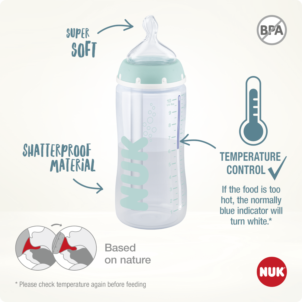 NUK Anti Colic Professional Baby Bottle with Temperature Control
