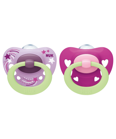 NUK Signature Night Silicone Pacifier - 2 Pack